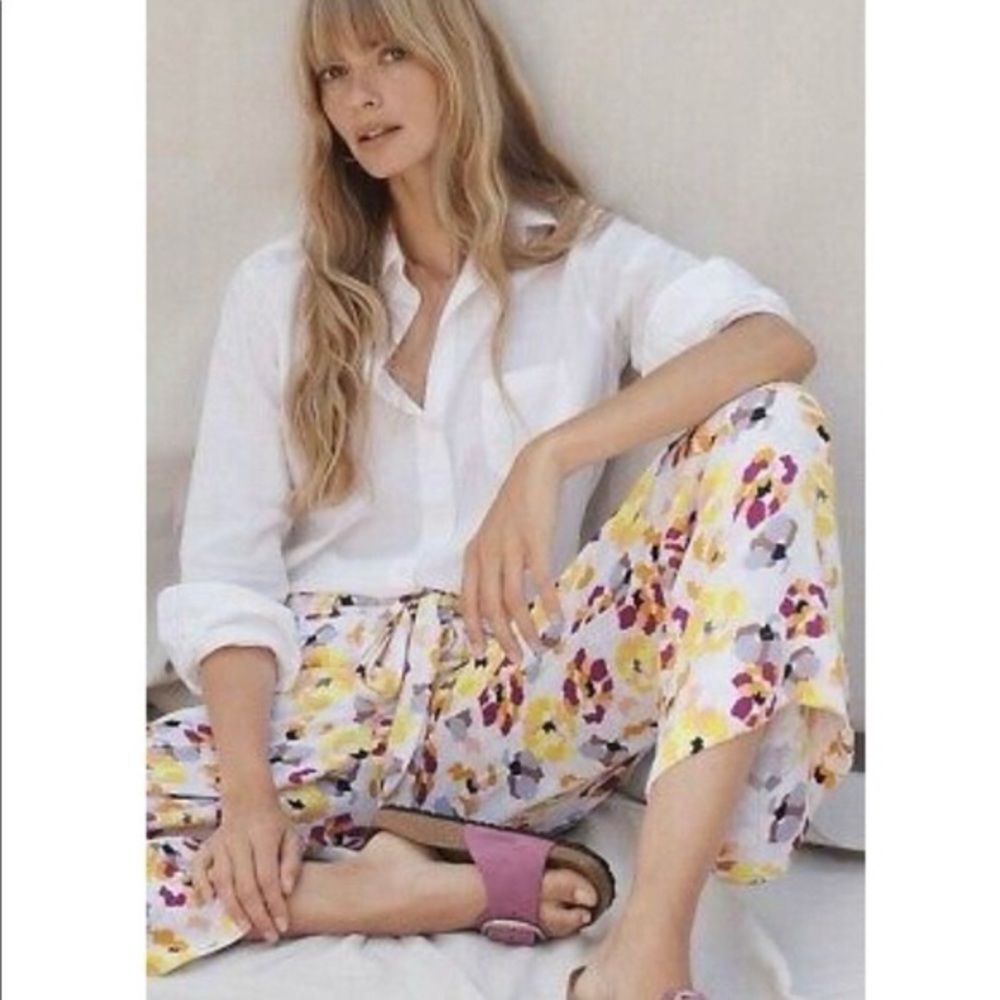 Anthropologie Maeve Island wide leg pants NWT Size 10